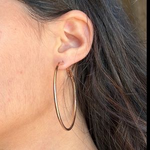 Rose Gold Hoops Medium Size